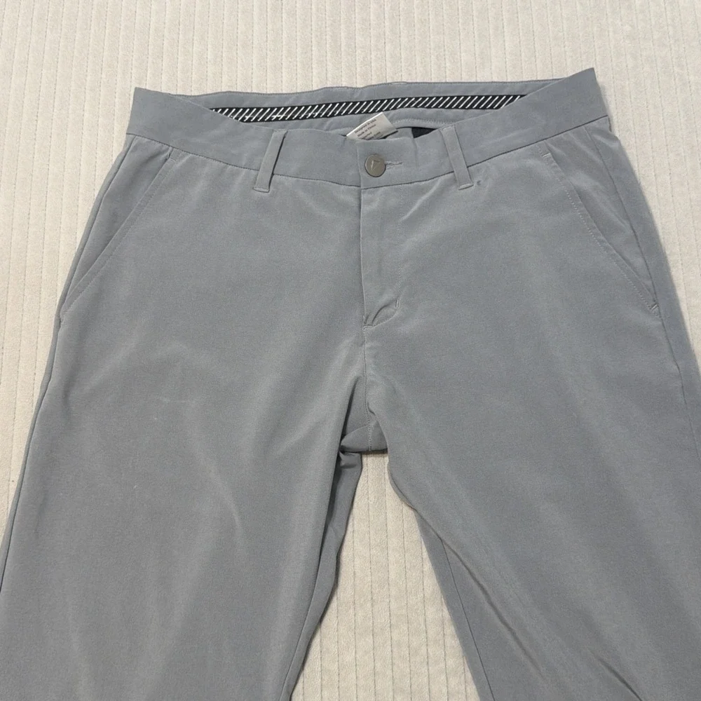 Primo Pants Mens 31 Short Gray Golf Joggers Performance Stretch Ankle Zip 31x29